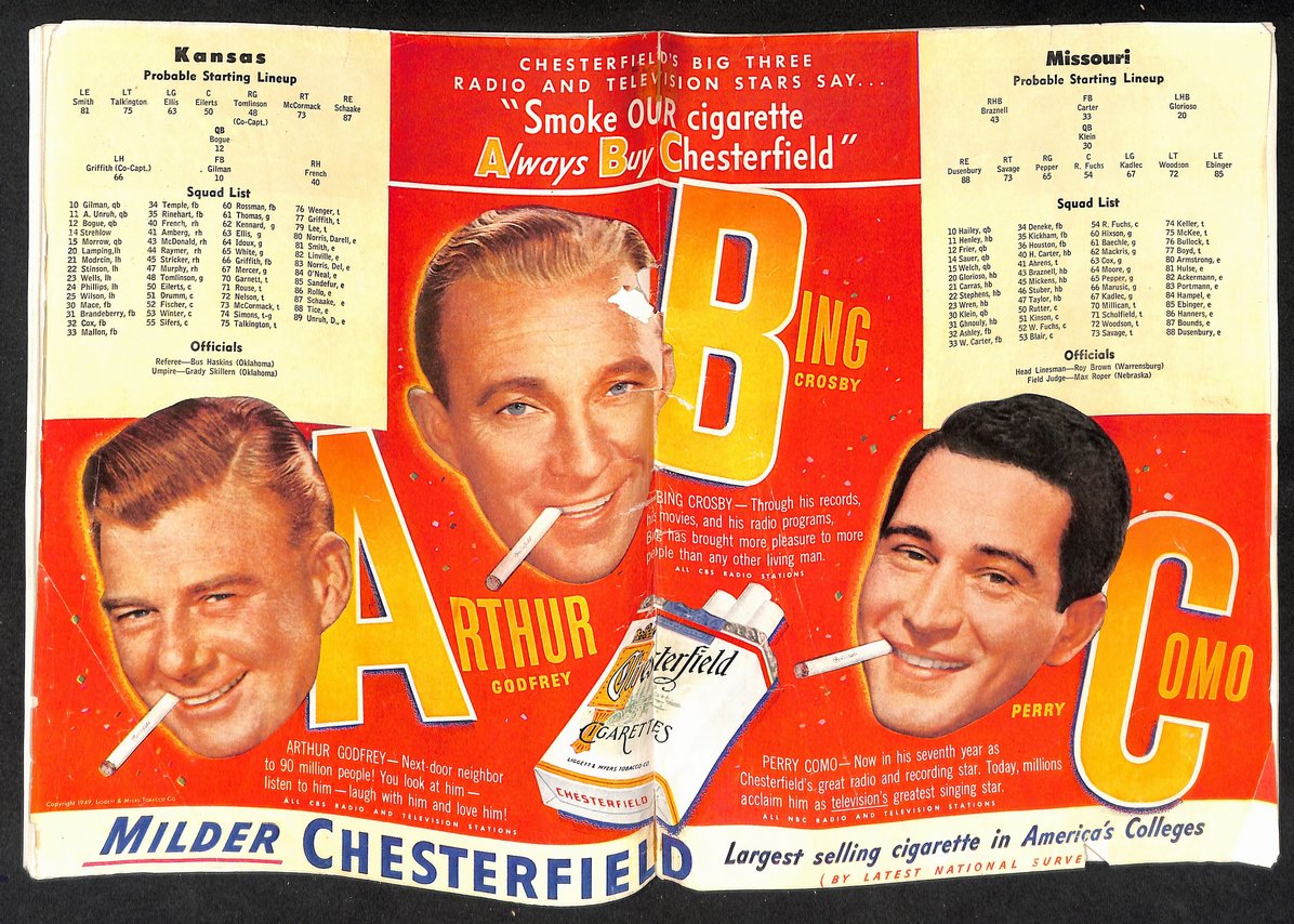 1949 Kansas vs Missouri - Memorial Stadium Official Program 209344