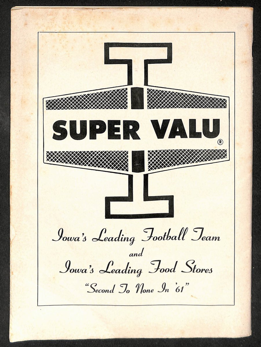 1961 Indiana vs Iowa - Iowa Stadium Official Program 209326