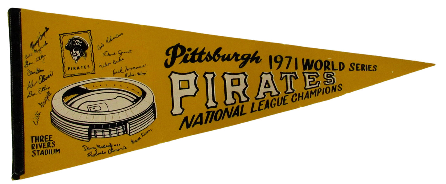 1971 Pittsburgh Pirates National League Champs World Series Felt Pennant 12x30