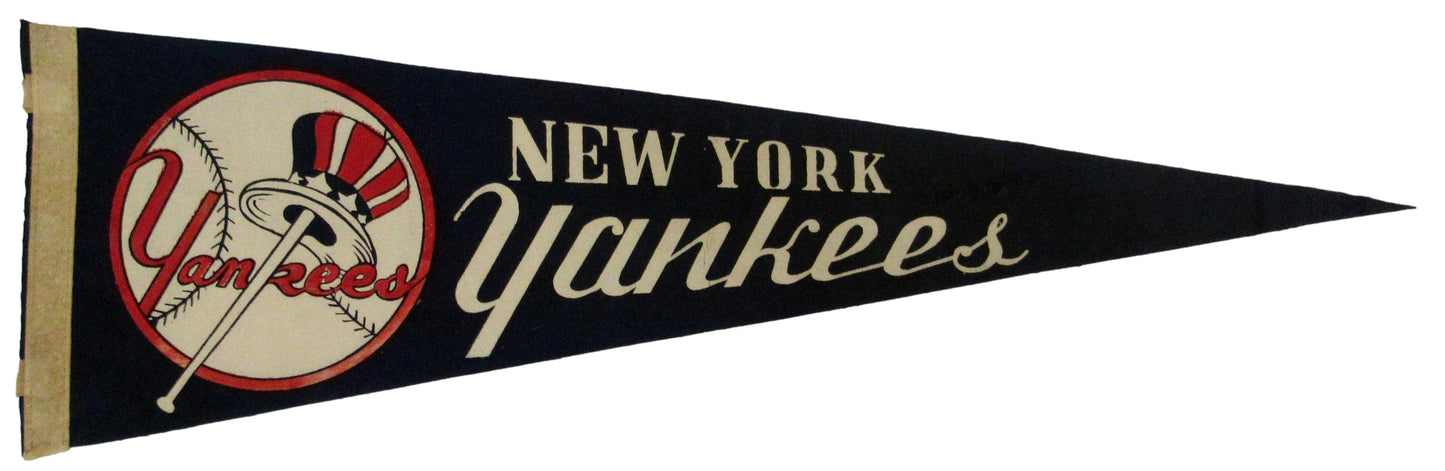 Vintage 1950's New York Yankees Felt Pennant 8x26   208201