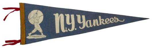 Vintage 1940's N.Y. Yankees Felt Pennant 8x26   208203