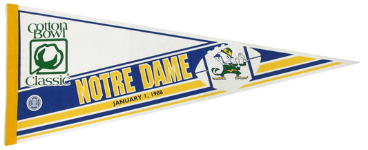 1988 Cotton Bowl Classic Felt Pennant 12x30 Notre Dame 208209