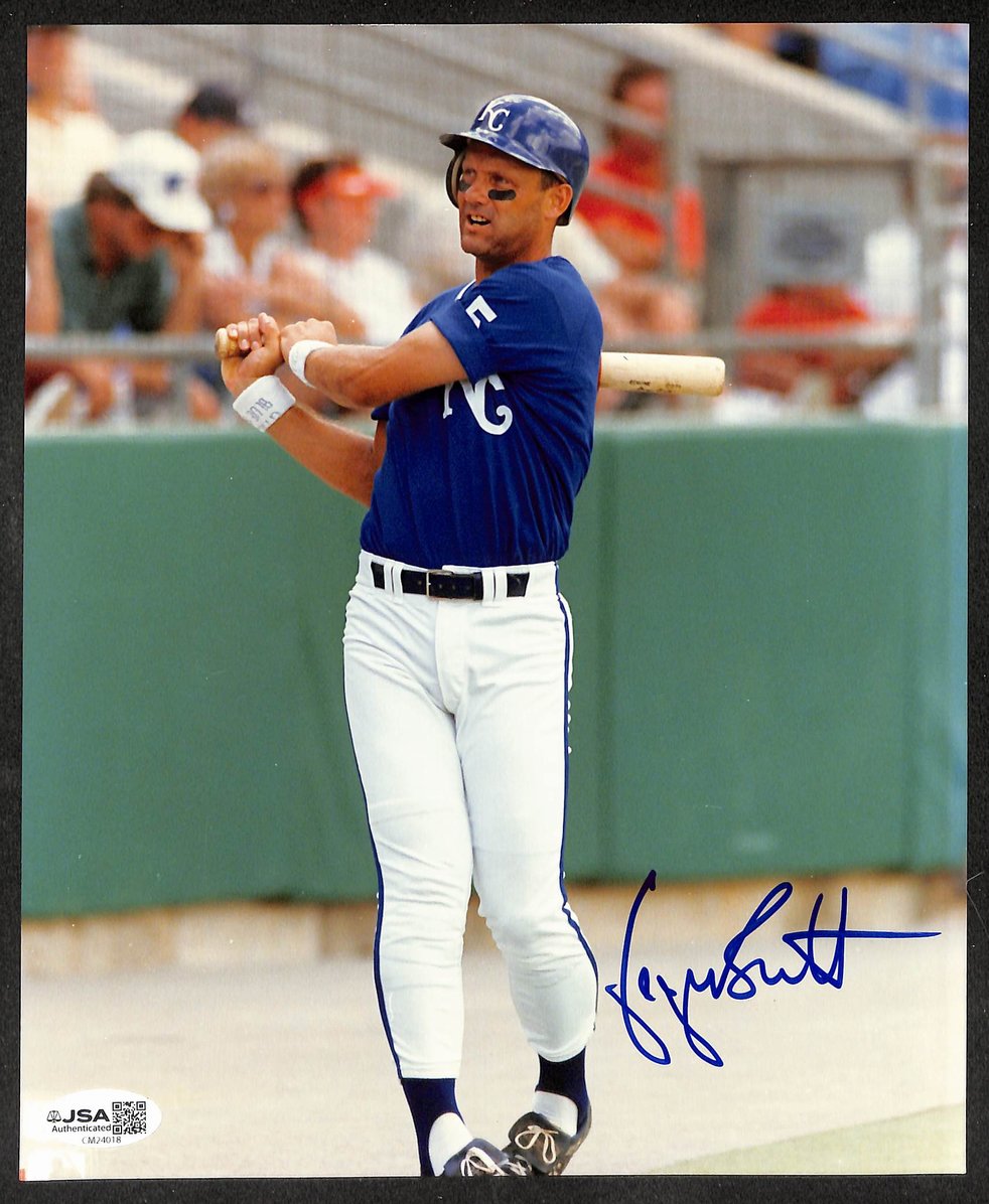 George Brett HOF Autographed/Signed 8x10 Photo Royals JSA 209824