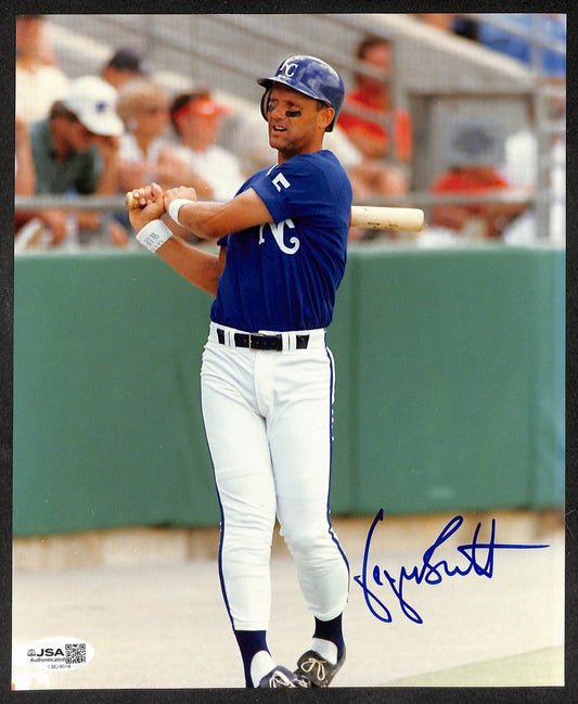 George Brett HOF Autographed/Signed 8x10 Photo Royals JSA 209824