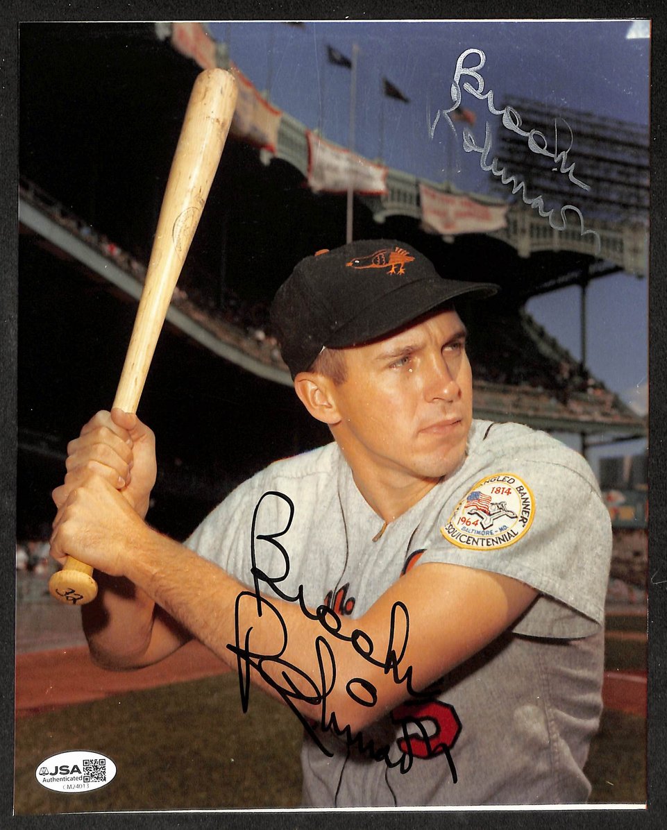 Brooks Robinson HOF 2x Autographed/Signed 8x10 Photo Orioles JSA 209829