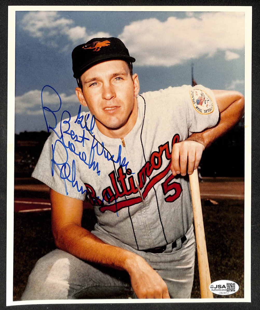 Brooks Robinson HOF Autographed/Signed 8x10 Photo Orioles JSA 209830