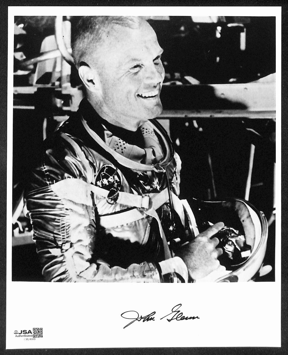 John Glenn Autographed/Signed 8x10 Photo NASA Astronaut JSA 209833