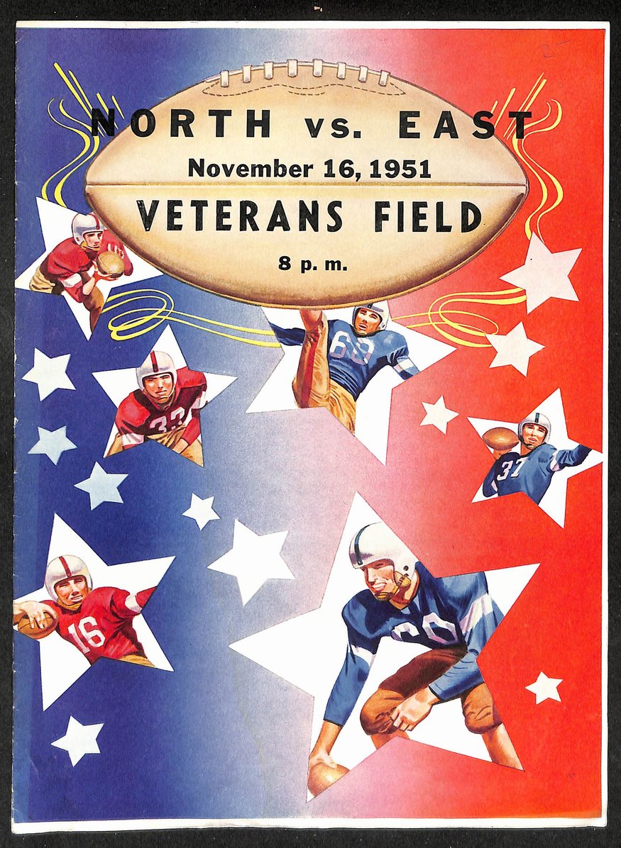 1951 North vs East Veterans Field Official Program 209685