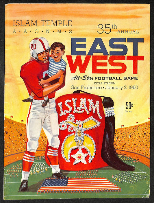 1960 35th Annual East vs West Kezar Stadium Official Program 209686