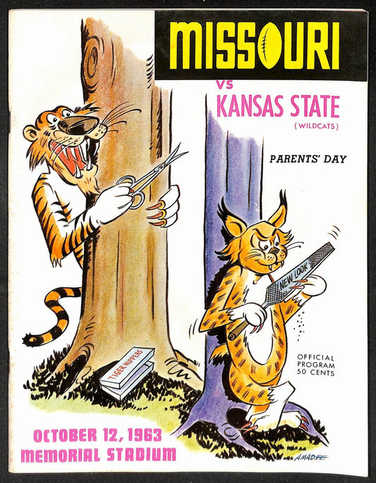 1963 Missouri vs Kansas State Memorial Stadium Official Program 209689