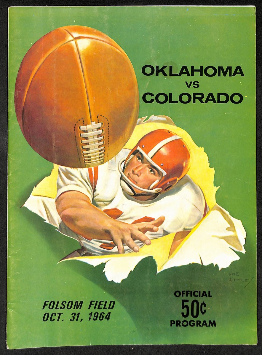 1964 Oklahoma vs Colorado Folsom Field Official Program 209690
