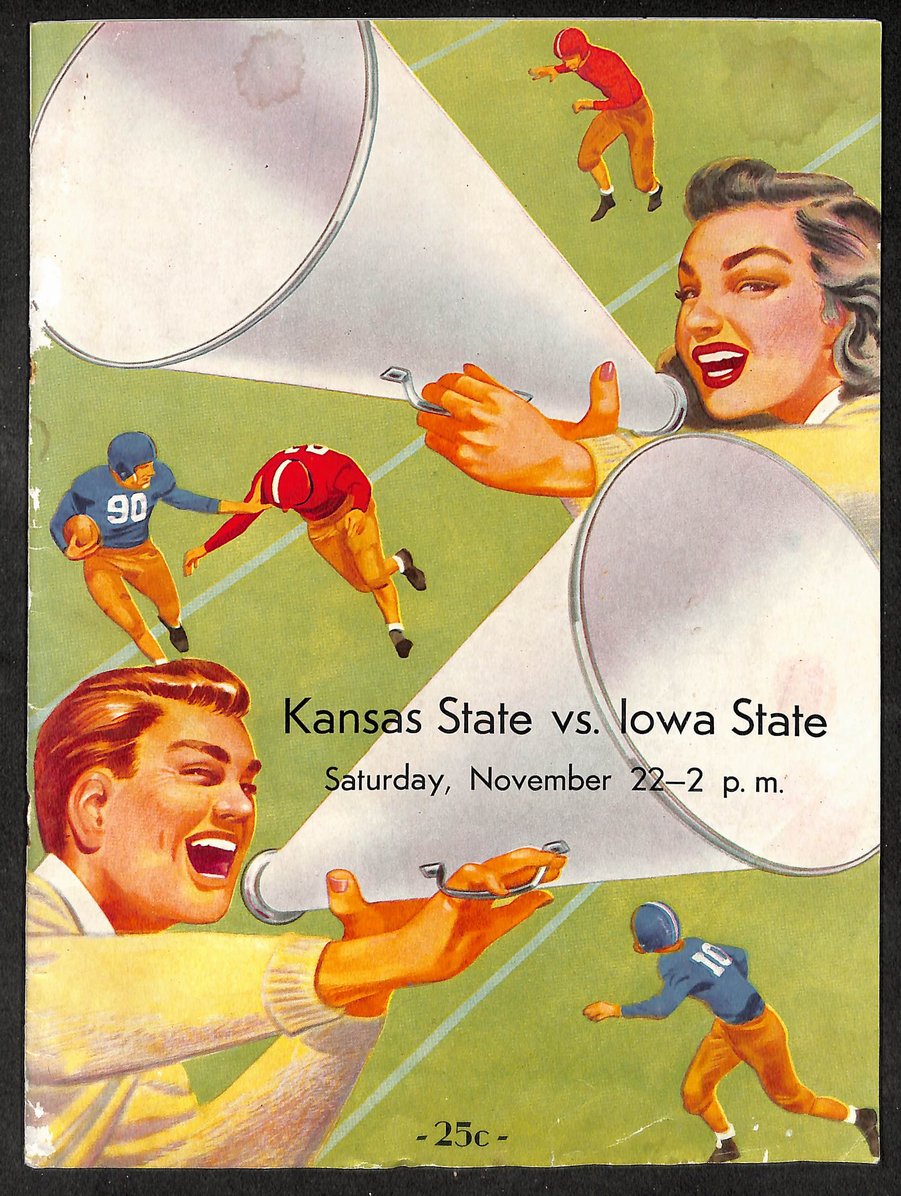 1952 Kansas State vs Iowa State Memorial Stadium Official Program 209692