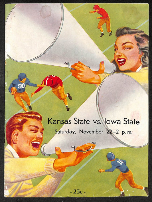1952 Kansas State vs Iowa State Memorial Stadium Official Program 209692