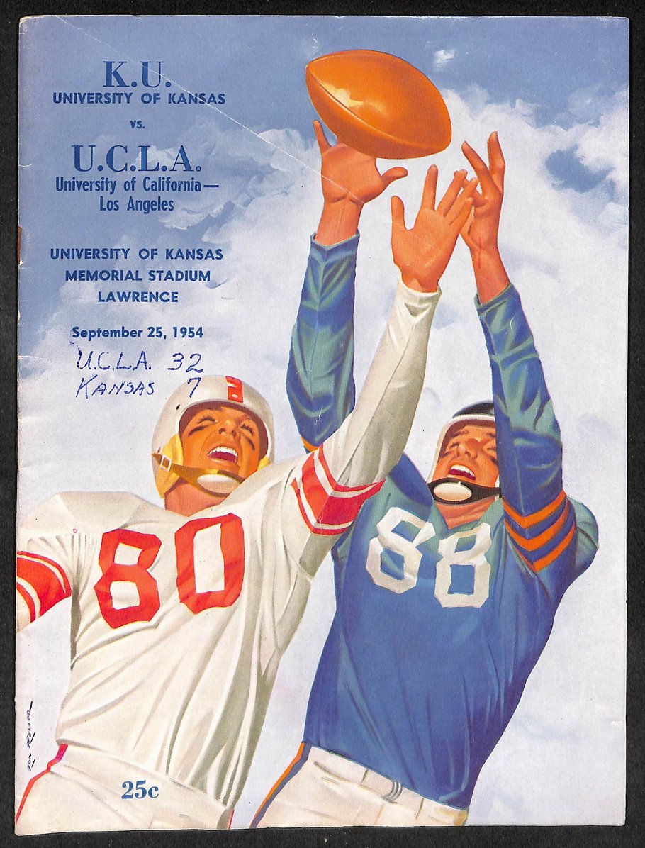 1954 Kansas vs UCLA Memorial Stadium Official Program 209696
