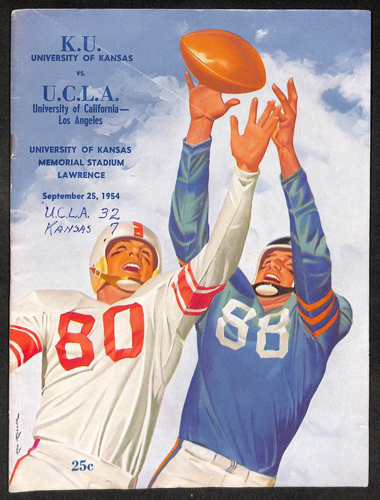 1954 Kansas vs UCLA Memorial Stadium Official Program 209696