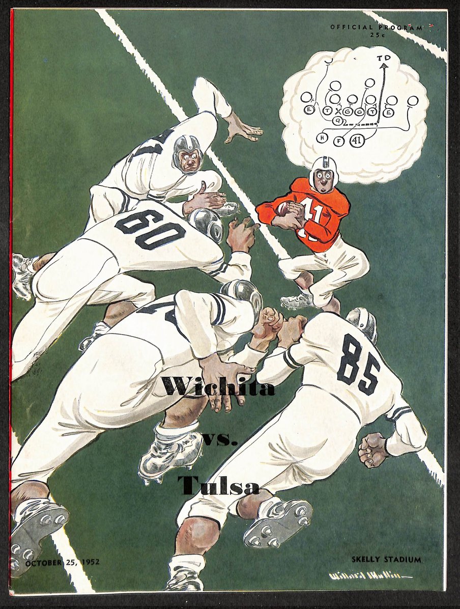 1952 Wichita vs Tulsa Skelly Stadium Official Program 209697