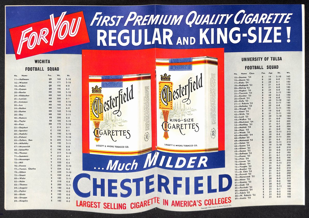 1952 Wichita vs Tulsa Skelly Stadium Official Program 209697
