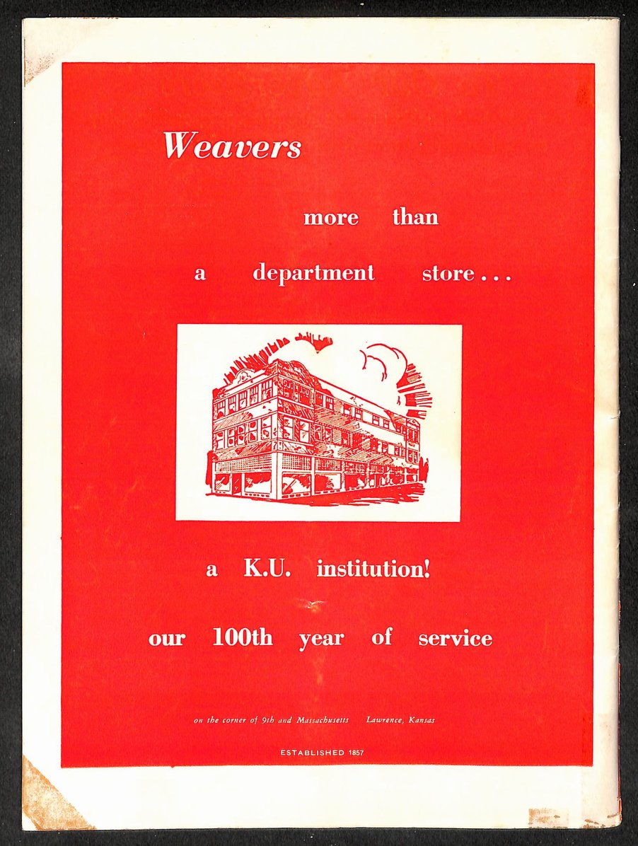 1957 Kansas vs Missouri Memorial Stadium Official Program 209709