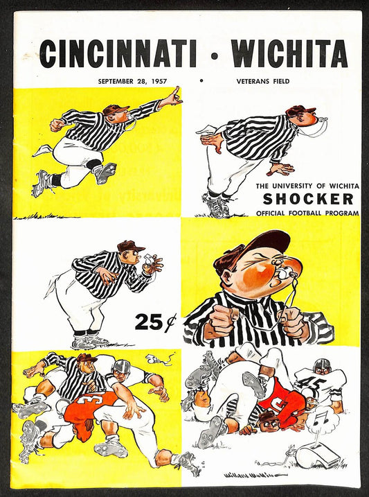 1957 Cincinnati vs Wichita Veterans Field Official Program 209713