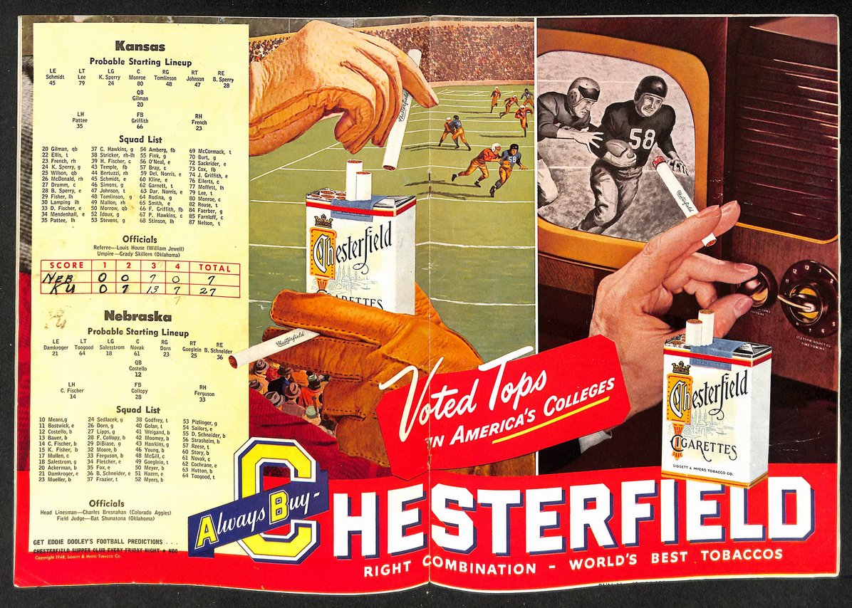 1948 Kansas vs Nebraska Memorial Stadium Official Program 209683