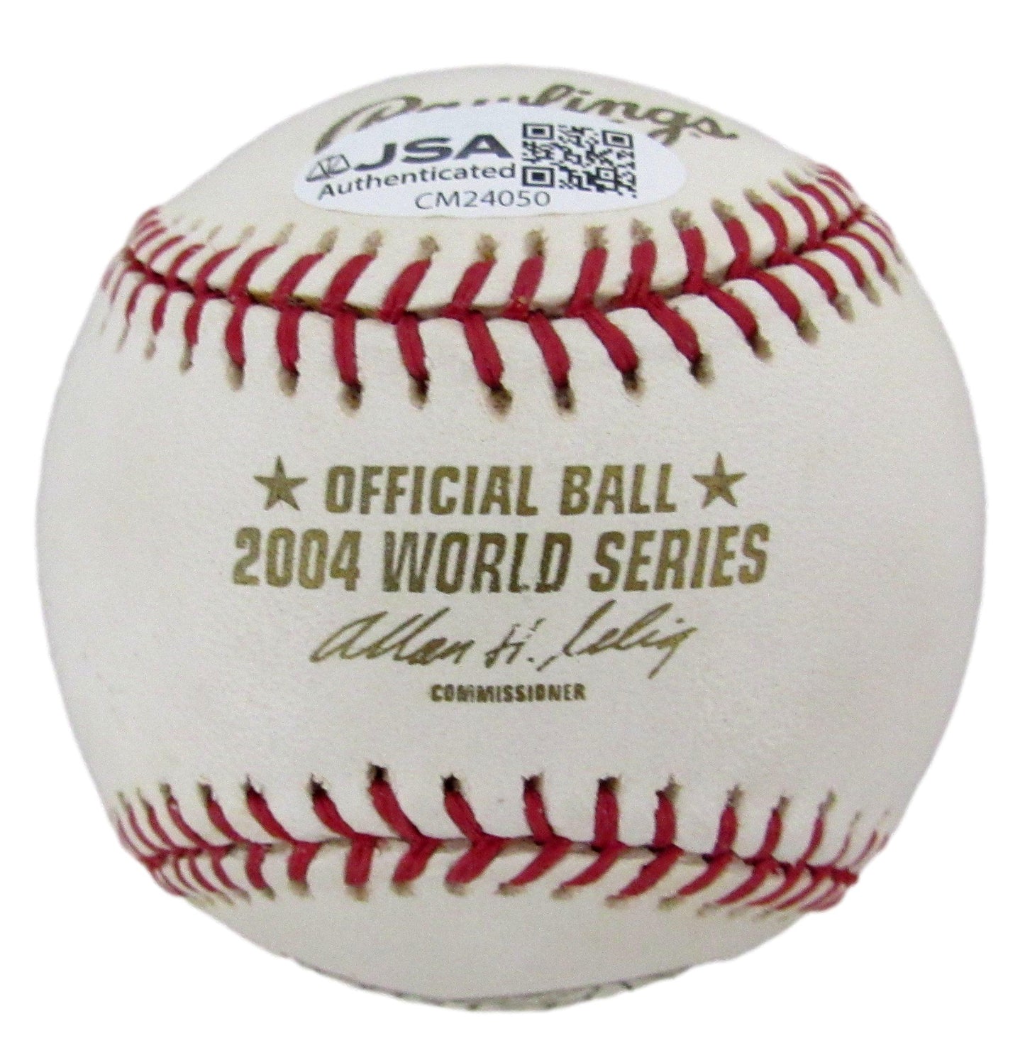 Johnny Pesky Signed/Inscribed 2004 World Series Baseball Red Sox JSA 208256