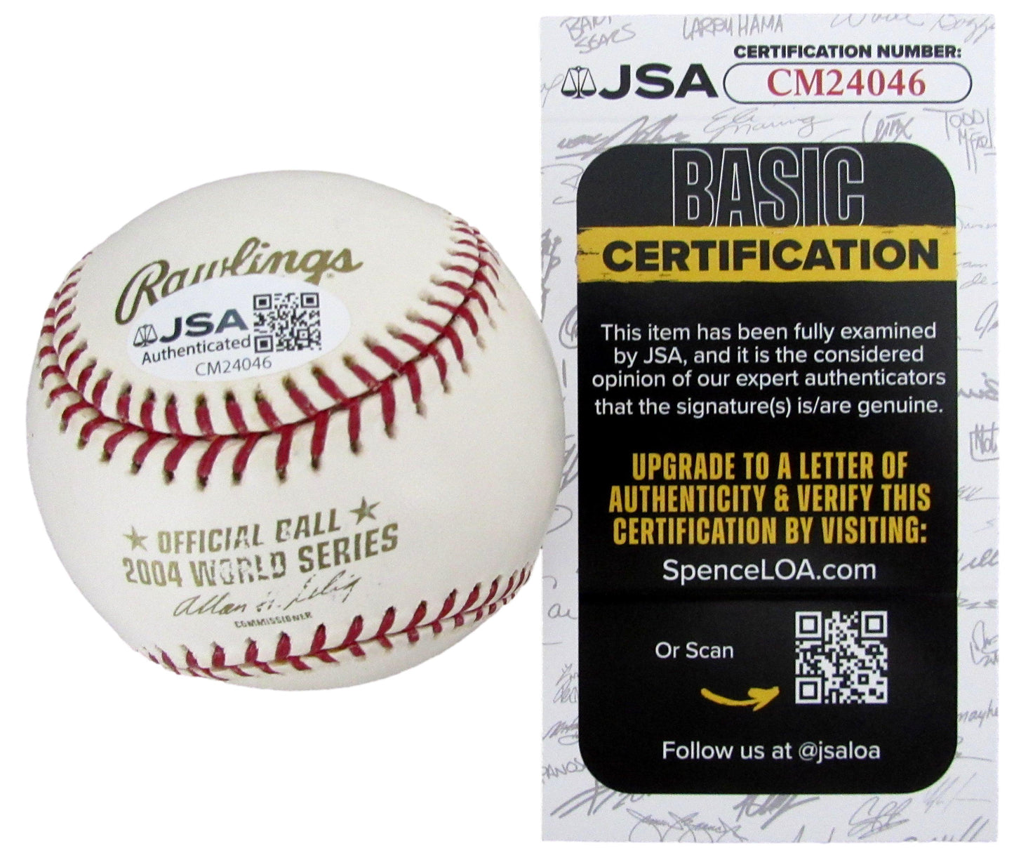 Trot Nixon Signed/Autographed 2004 World Series Baseball Red Sox JSA 208259