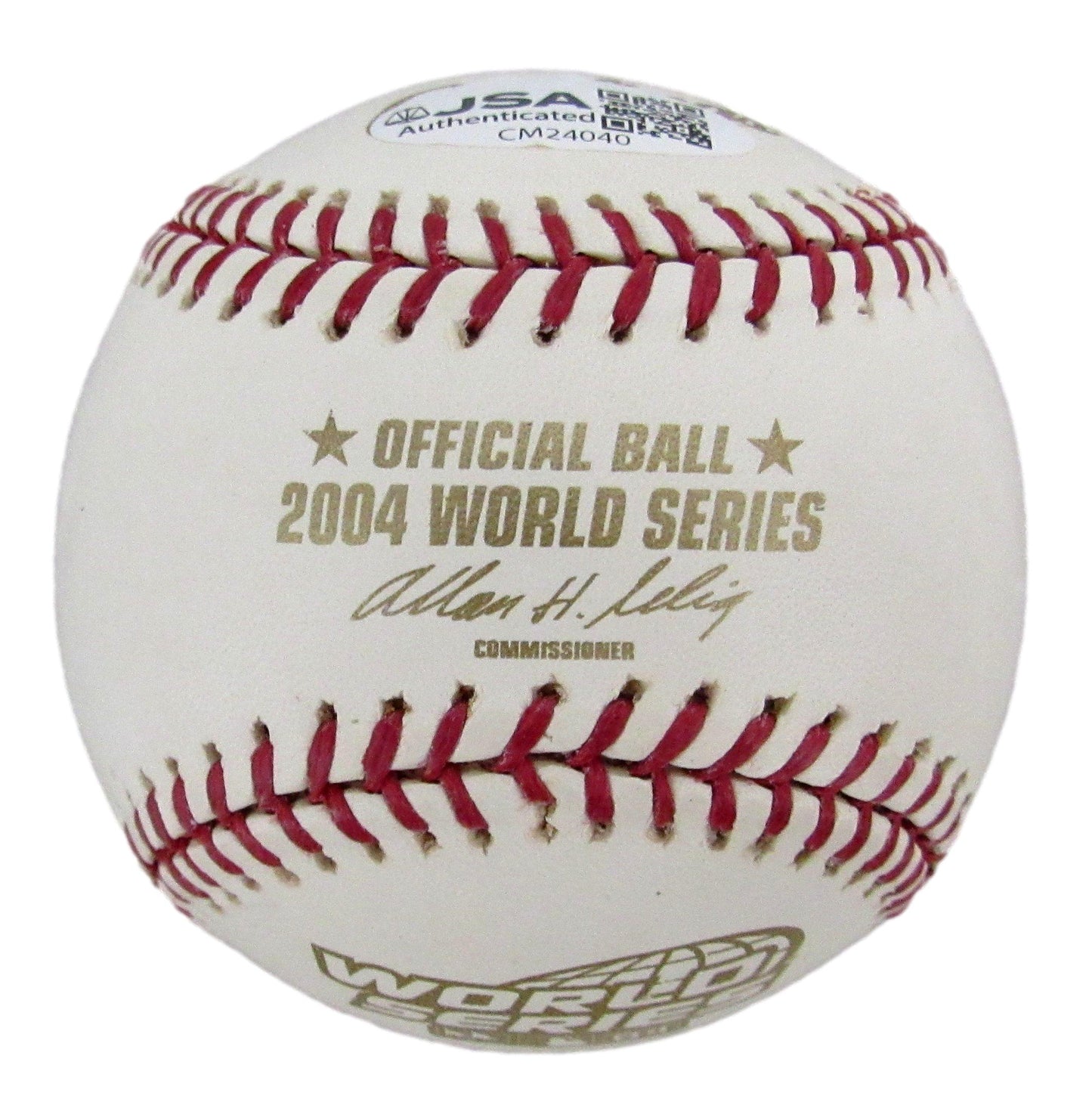 Jason Varitek Signed/Autographed 2004 World Series Baseball Red Sox JSA 208260