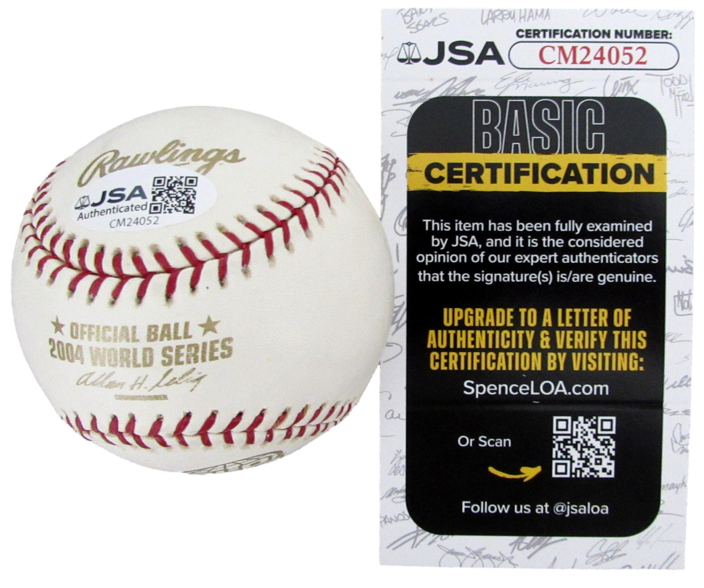 Tim Wakefield Signed/Autographed 2004 World Series Baseball Red Sox JSA 208261