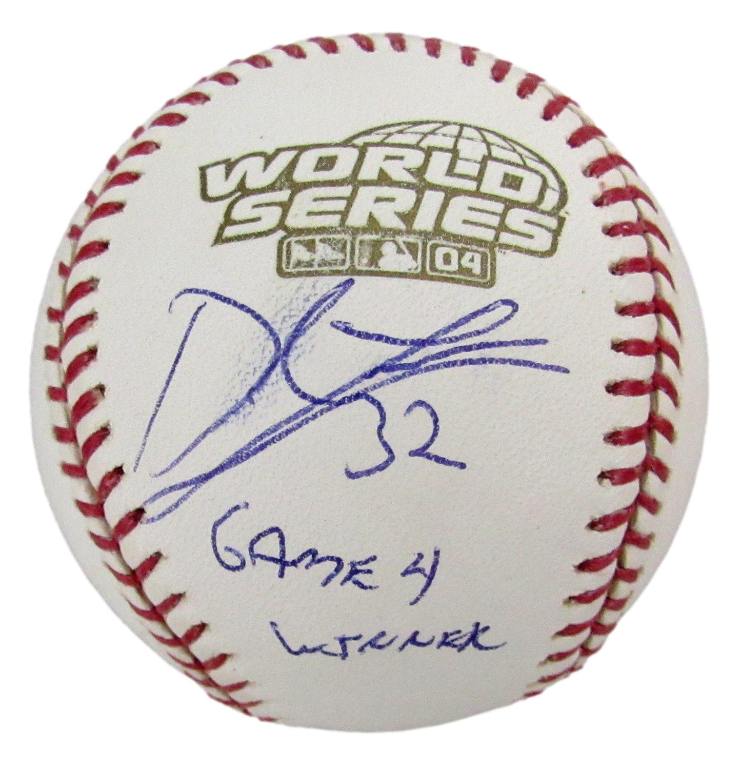 Derek Lowe Signed/Inscribed 2004 World Series Baseball Boston Red Sox JSA 208262