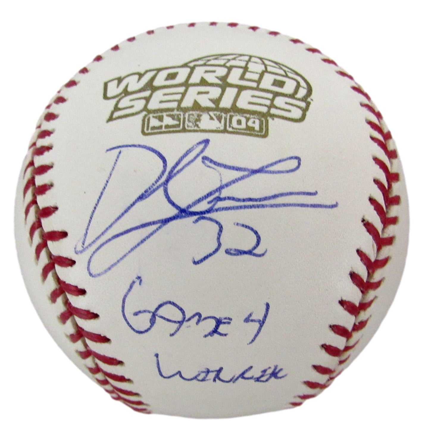Derek Lowe Signed/Inscribed 2004 World Series Baseball Boston Red Sox JSA 208263