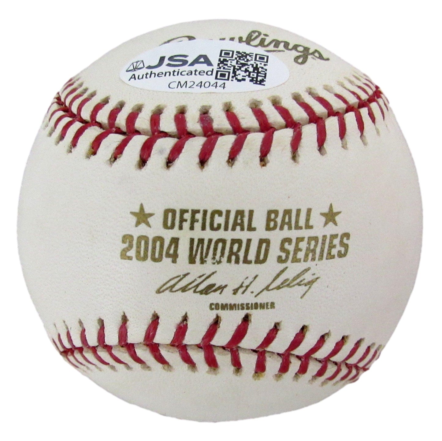 Derek Lowe Signed/Auto 2004 World Series Baseball Boston Red Sox JSA 208264