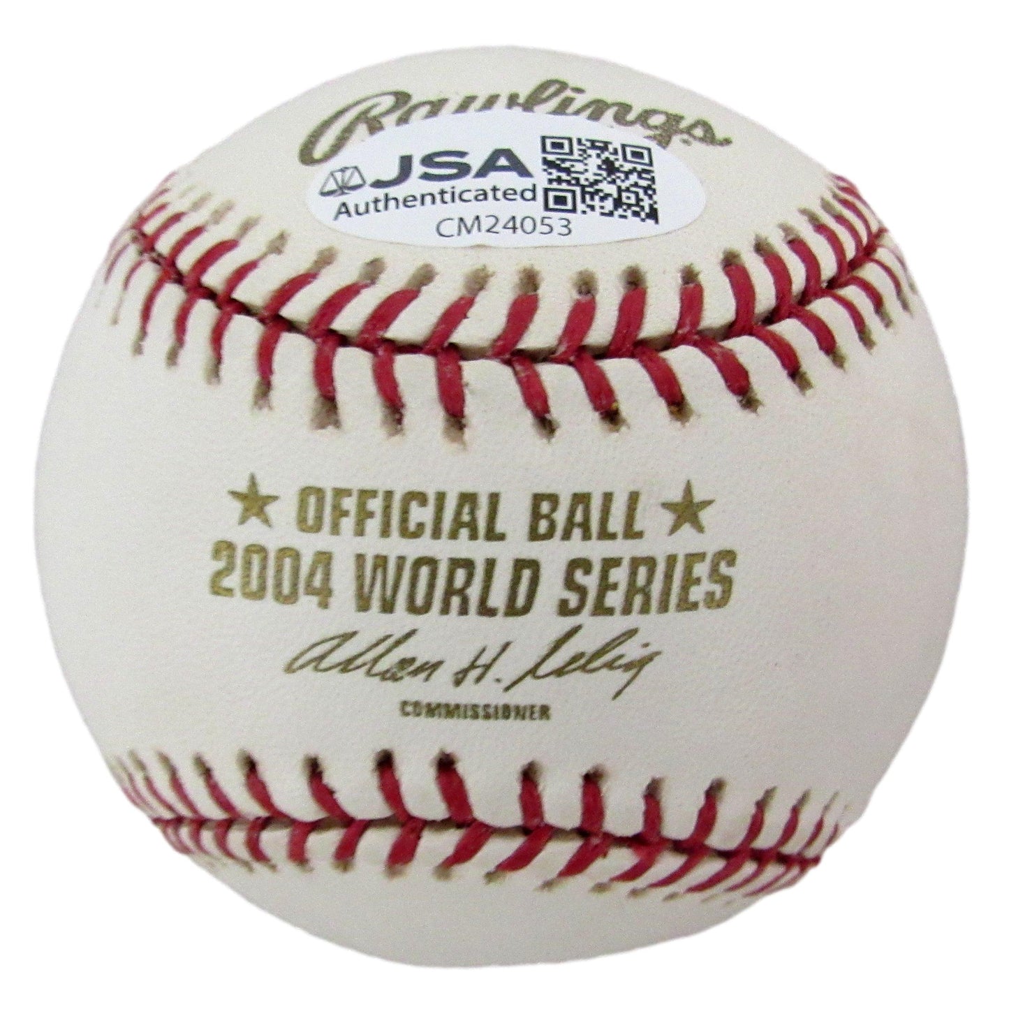 Derek Lowe Signed/Auto 2004 World Series Baseball Boston Red Sox JSA 208265