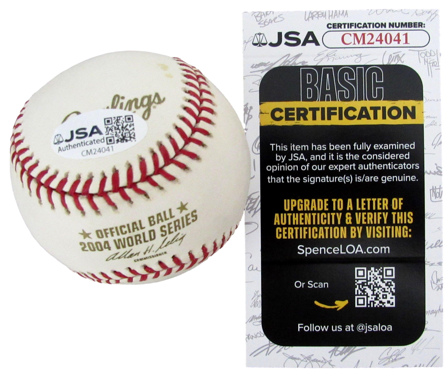 Mike Timlin Signed/Auto 2004 World Series Baseball Boston Red Sox JSA 208267