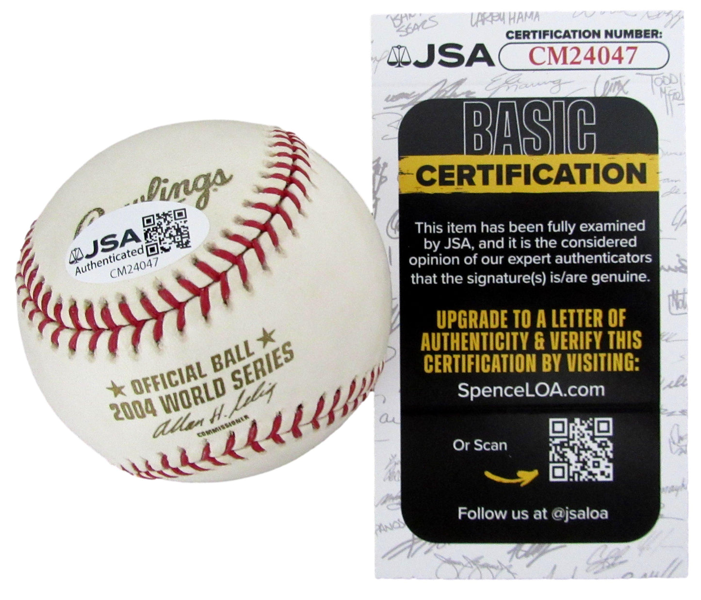 Gabe Kapler Signed/Auto 2004 World Series Baseball Boston Red Sox JSA 208271