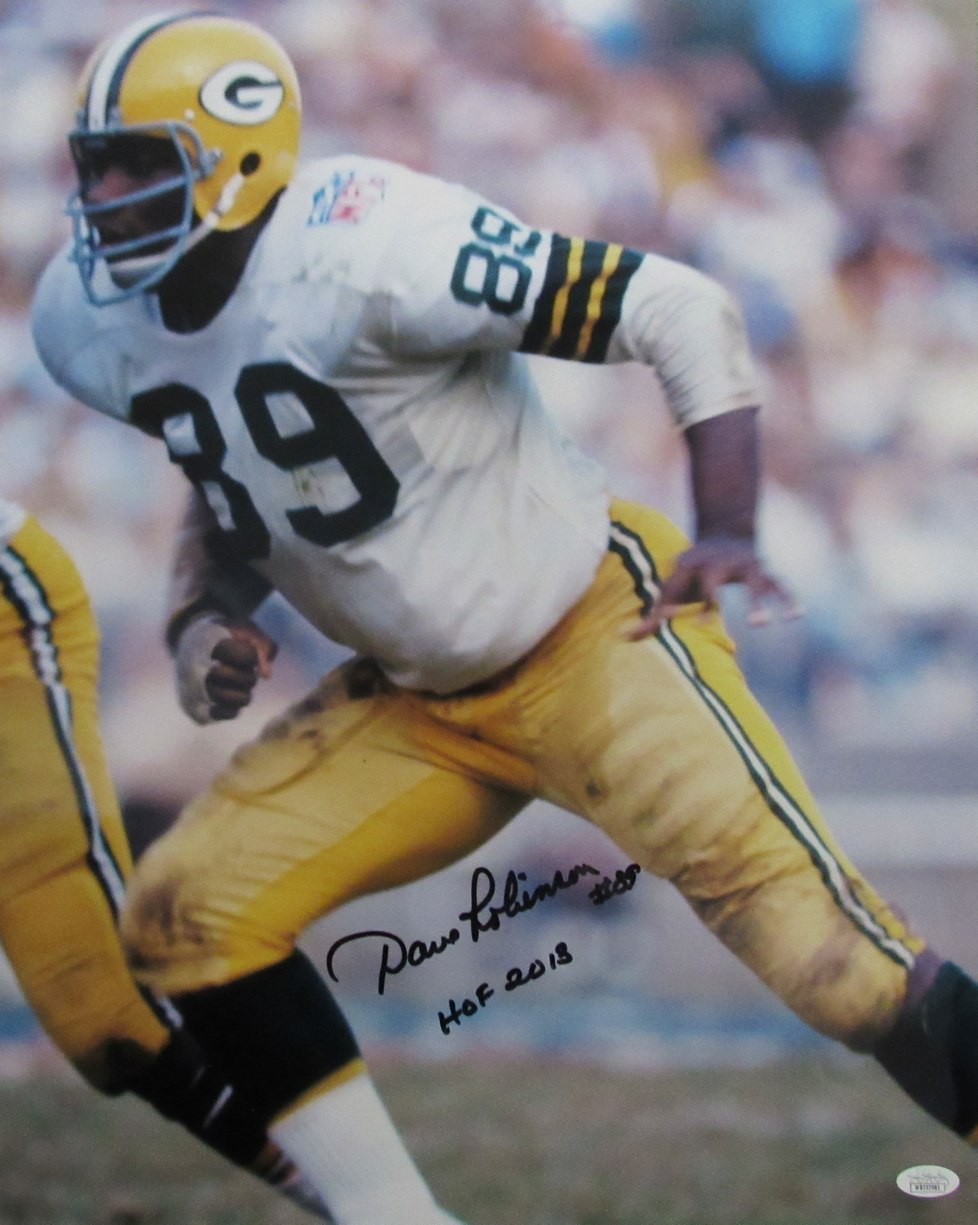 Dave Robinson HOF Signed/Inscribed 16x20 Photo Green Bay Packers JSA 208234