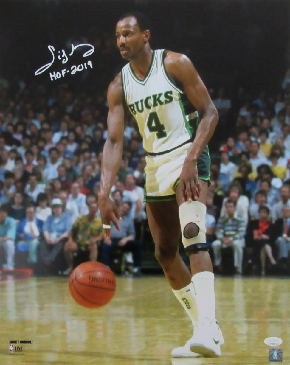 Sidney Moncrief HOF Signed/Inscribed 16x20 Photo Milwaukee Bucks JSA 208235