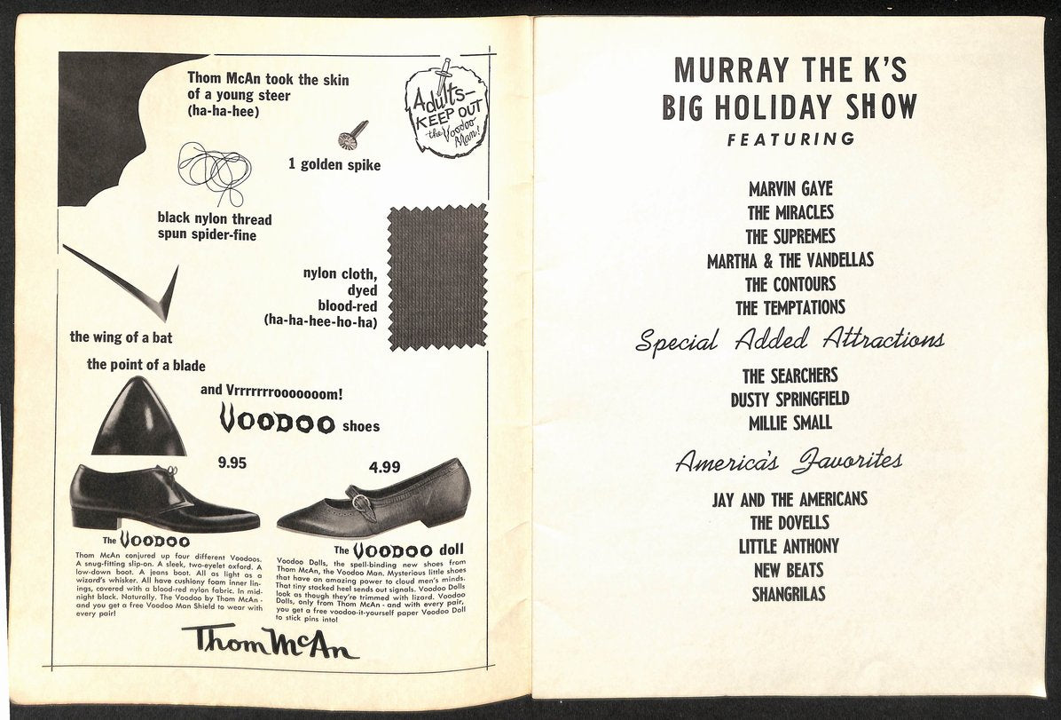 1964 Murray the K's Big Holiday Show Program Marvin Gaye The Temptations 209727