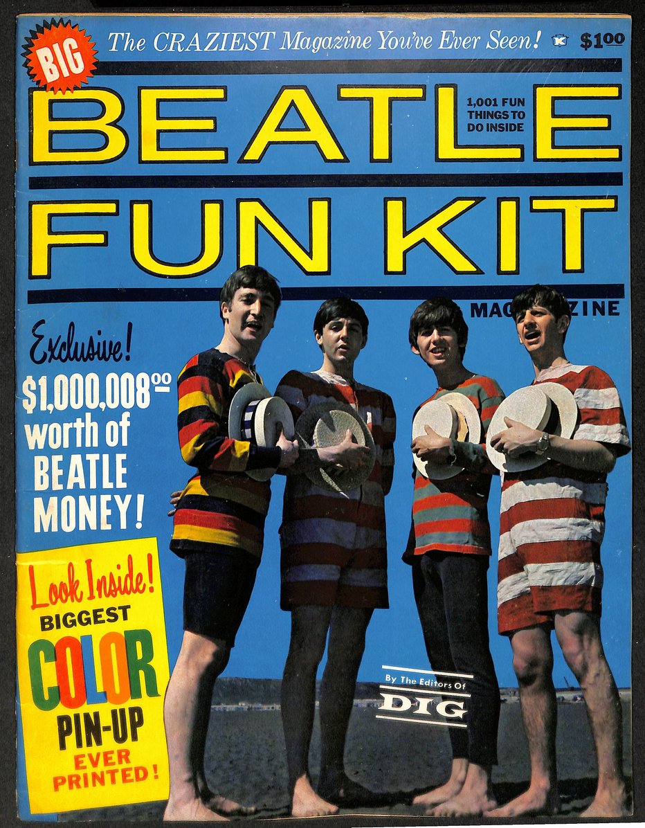 The Beatles 1964 Big Beatle Fun Kit Magazine 209730