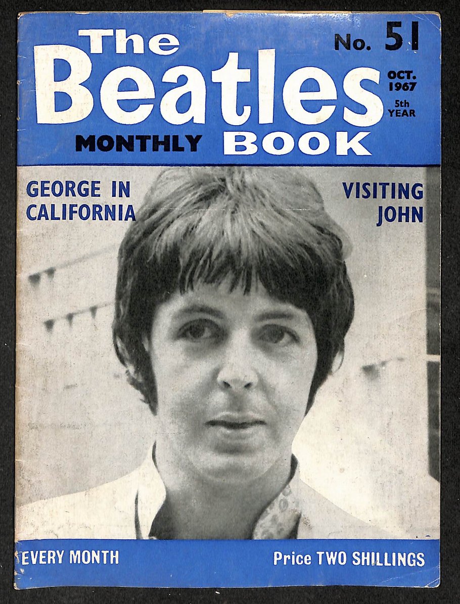 The Beatles Monthly Book 1967 Issue  #51 George in California Magazine 209732