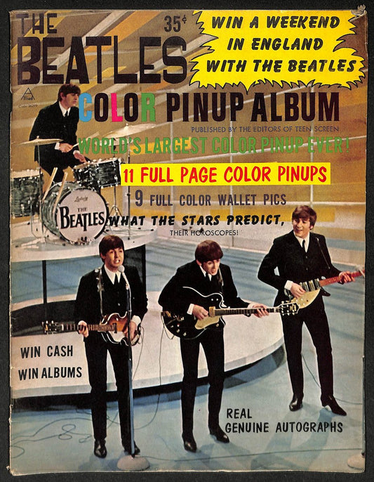 The Beatles Color Pinup Album 1964 Magazine Teen Screen 209786