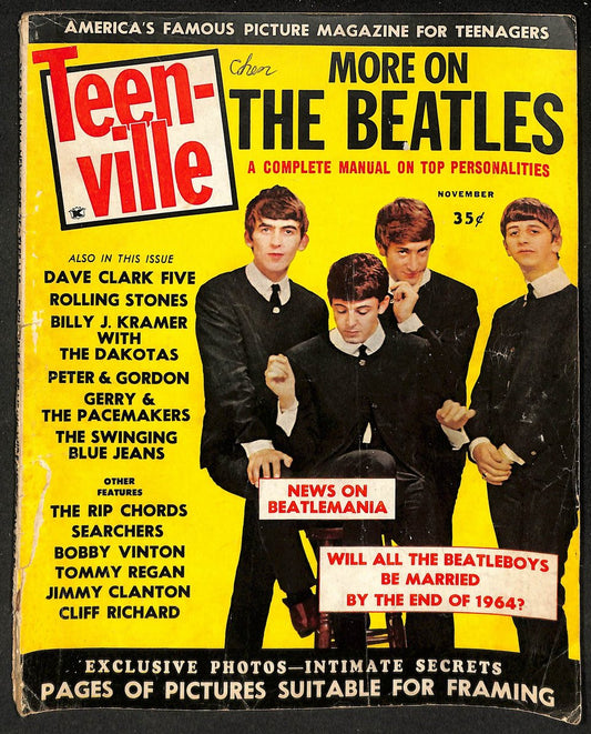 Teen-Ville The Beatles 1964 Magazine Volume 1 #1 209798