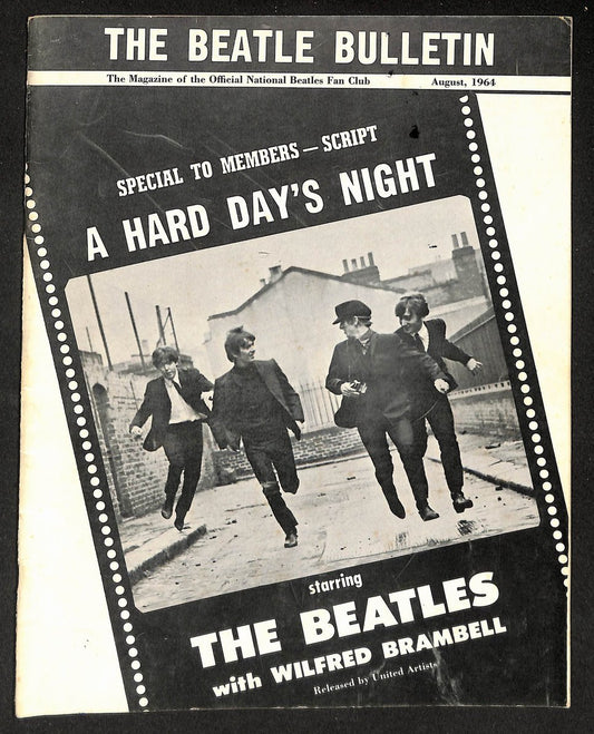 The Beatle Bulletin The Beatles 1964 A Hard Day's Night Magazine 209806