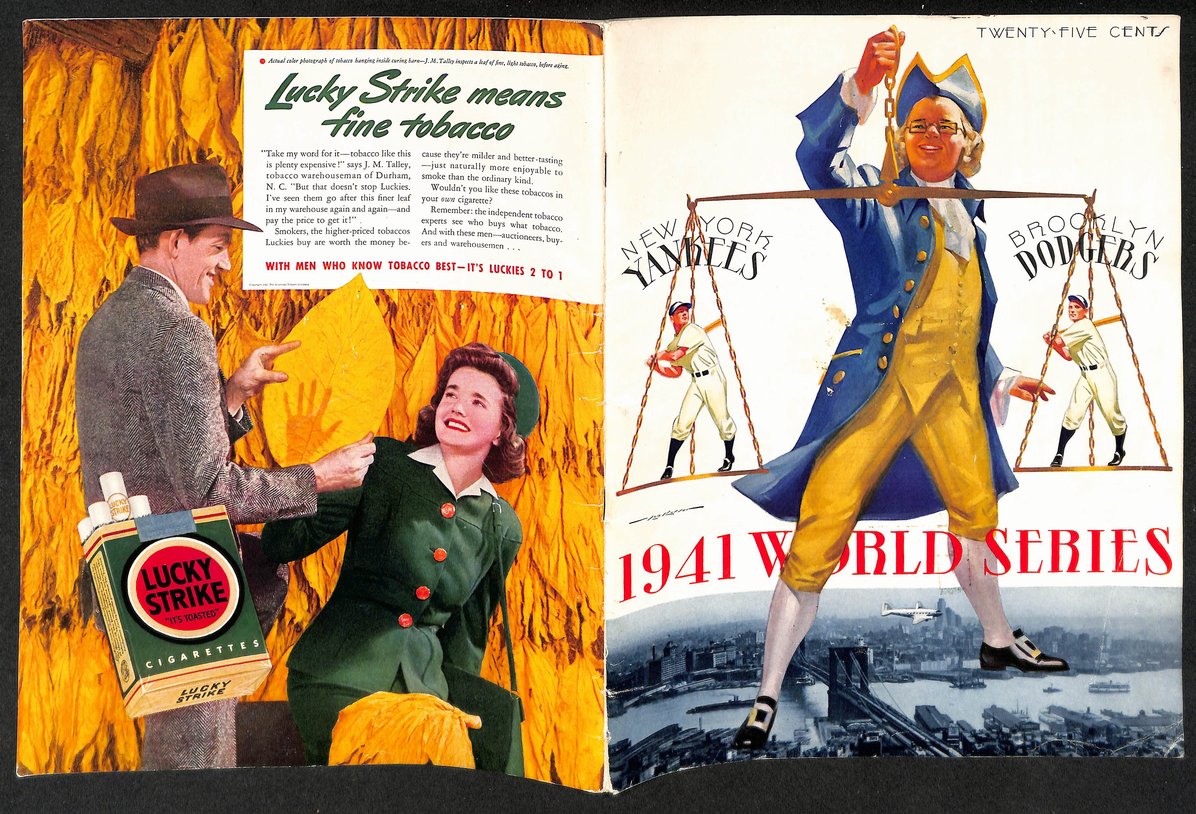 1941 World Series Program Yankees vs. Brooklyn Dodgers Unscored 210426