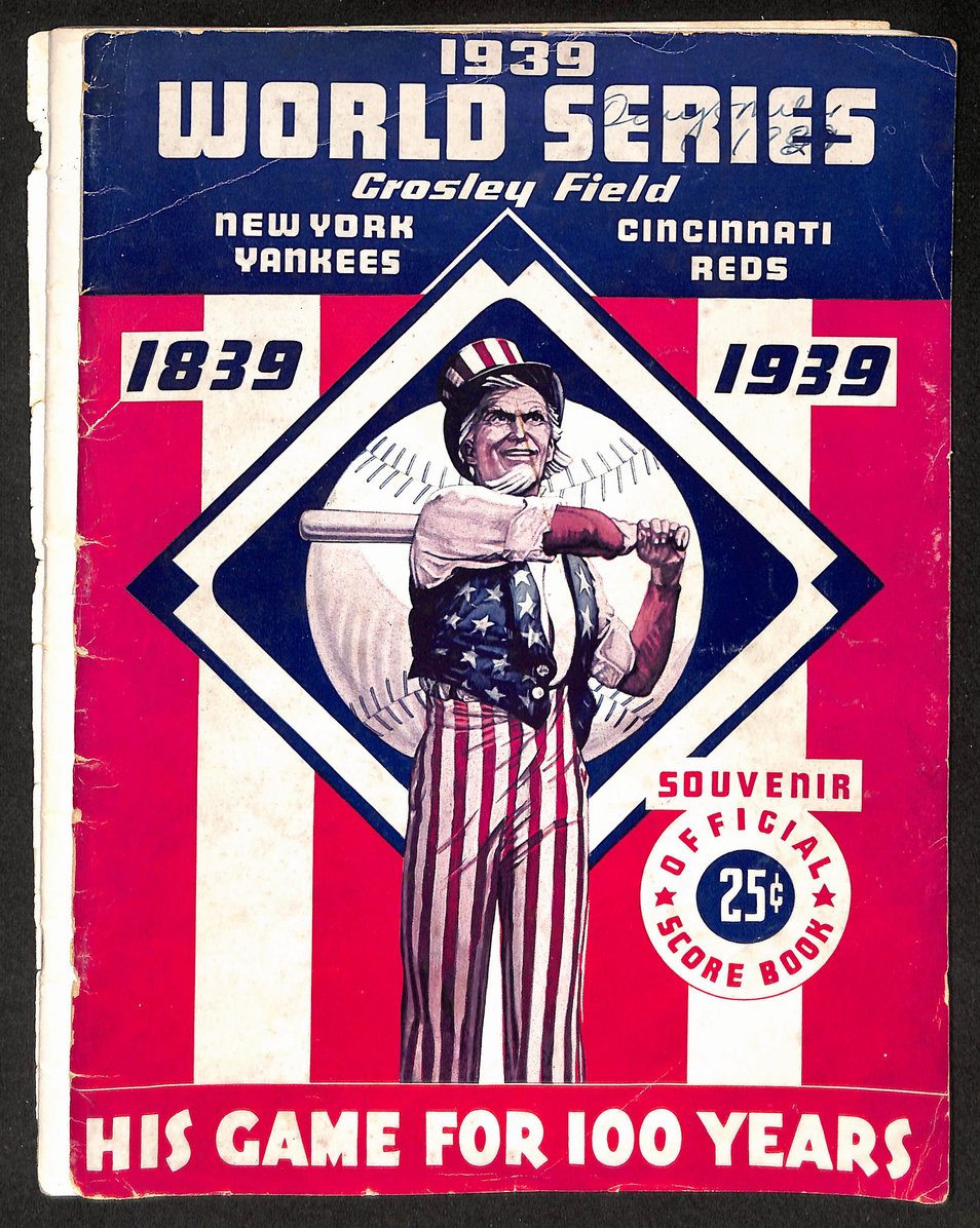 1939 World Series Program New York Yankees vs. Cincinnati Reds 210427