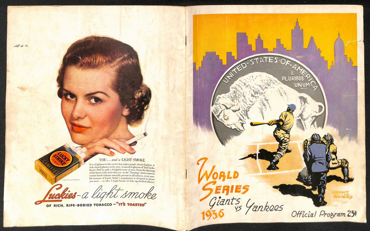 1936 World Series Program New York Giants vs. New York Yankees Unscored 210429