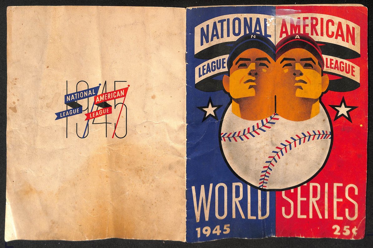 1945 World Series Program Detroit Tigers vs. Chicago Cubs 210430
