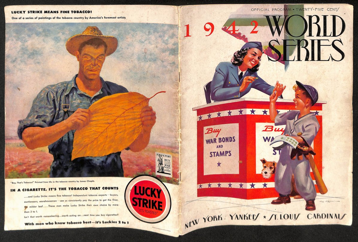 1942 World Series Program Yankees vs. St. Louis Cardinals Unscored 210431