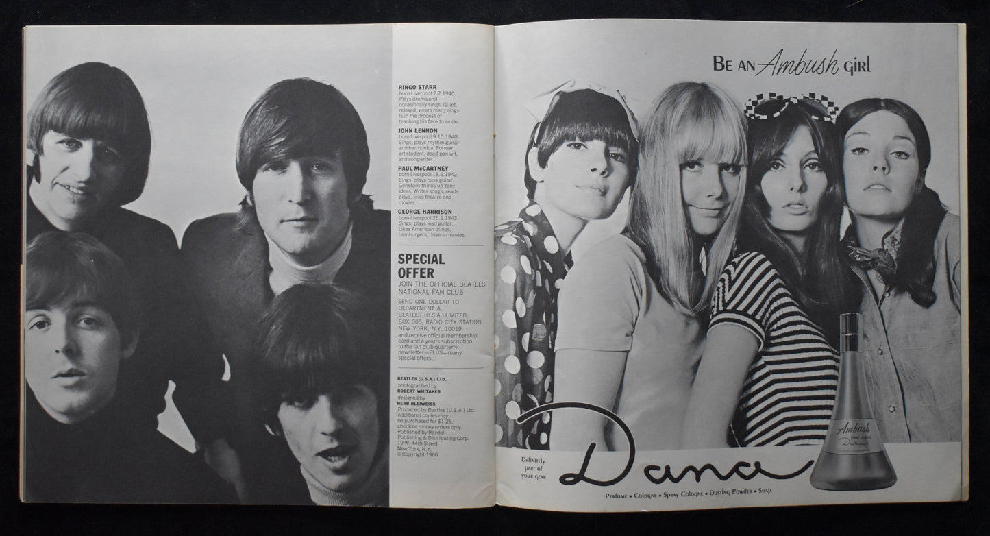Beatles (U.S.A.) Ltd. 1966 Souvenir Tour Book Photo Magazine The Beatles 209857