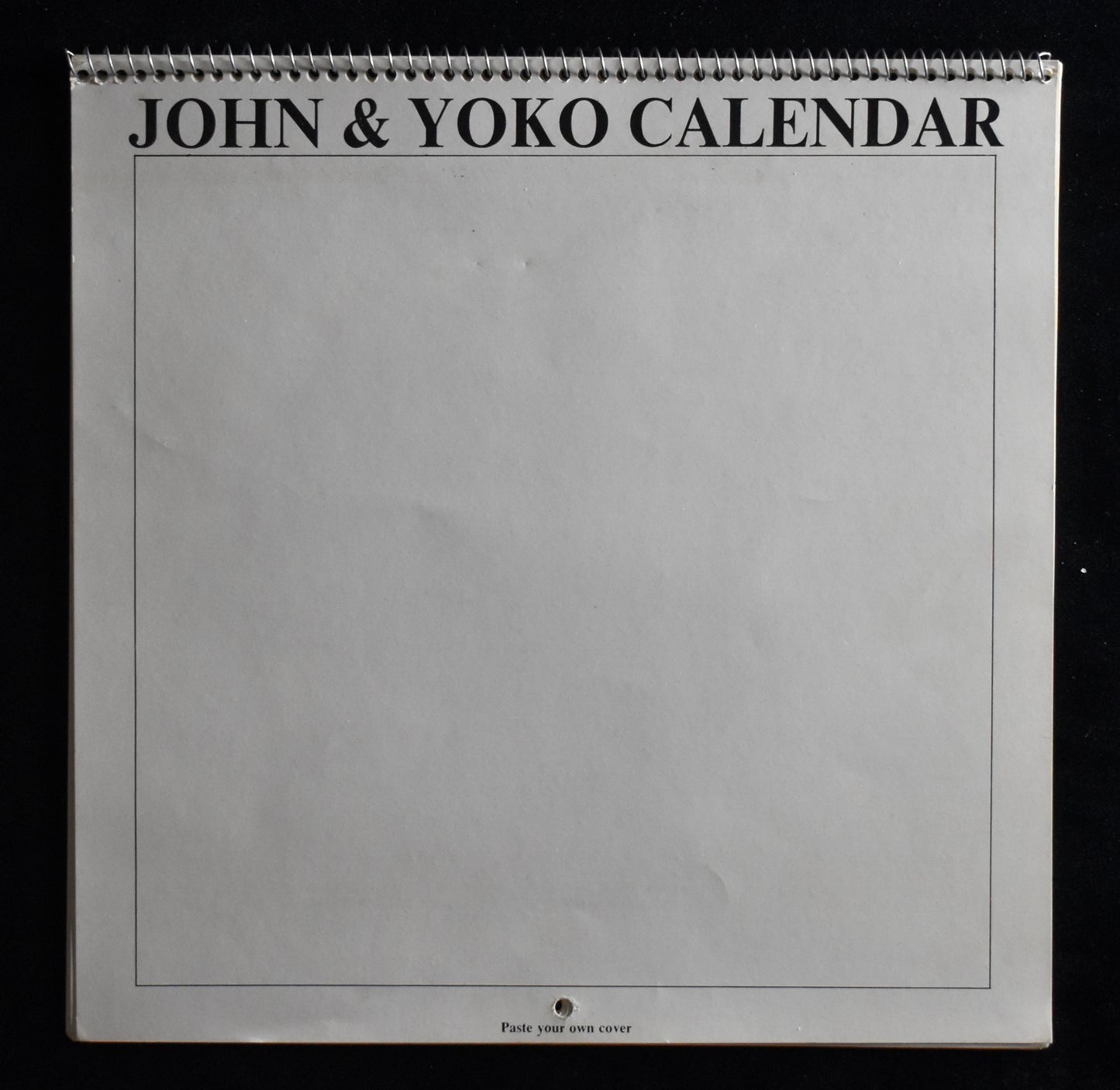 John & Yoko 1970 Paste Your Own Cover Calendar The Beatles Live Peace 209860