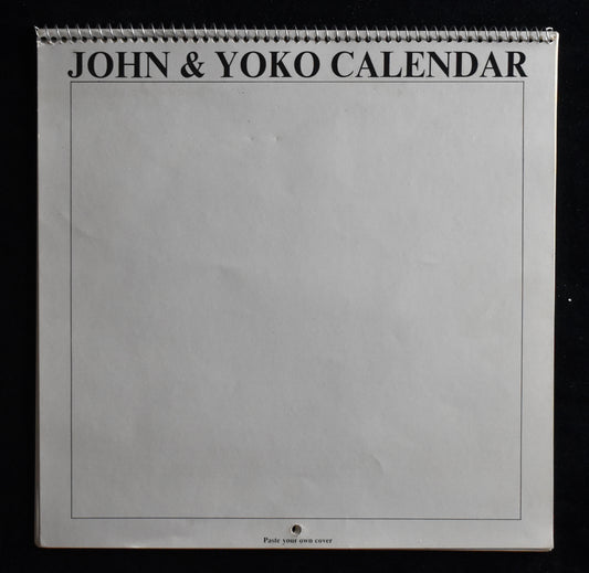 John & Yoko 1970 Paste Your Own Cover Calendar The Beatles Live Peace 209860